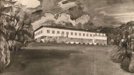 Forslag til ny hovedbygning på Skaugum gård