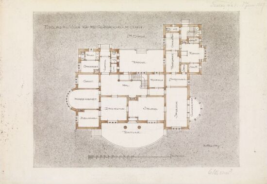 Villa Otium. Plan av 1. etasje