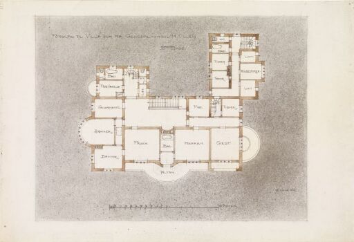 Villa Otium. Plan av 2. etasje