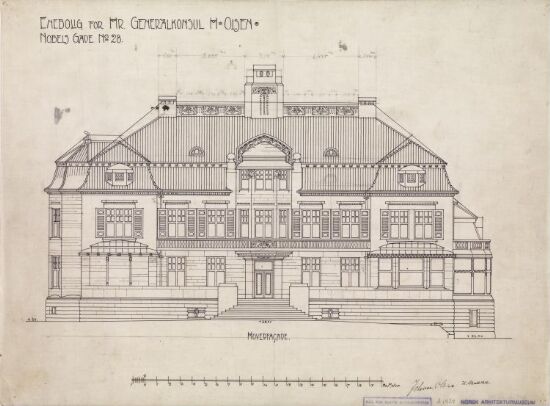 Villa Otium. Hovedfasade