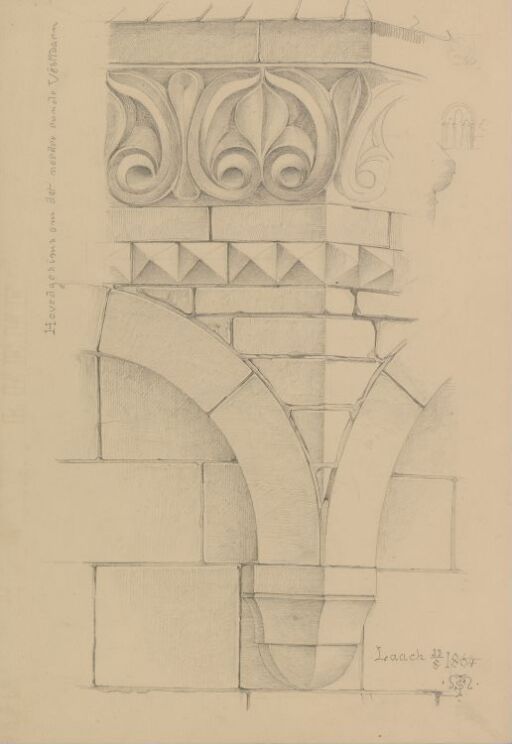 Klosterkirken Maria Laach. Hovedgesims runt tårn