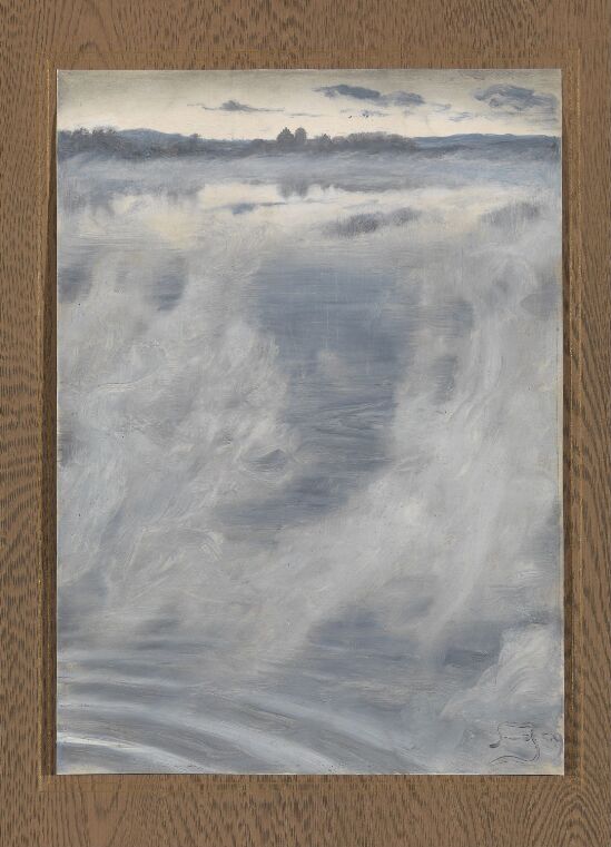 "Men se, denne Taage, som lysende hvid har sænket sit Slør over Indsøens Rand: nu løfter den sig - - dér er Land!"