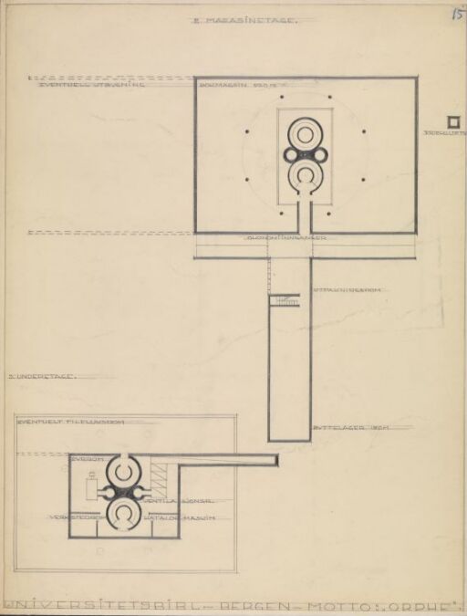 Universitetsbibliotek i Bergen. Plan.