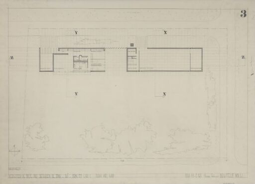 Verksted og bolig for Sæthren og sønn. Plan.