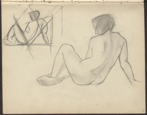 Two seated female Nudes