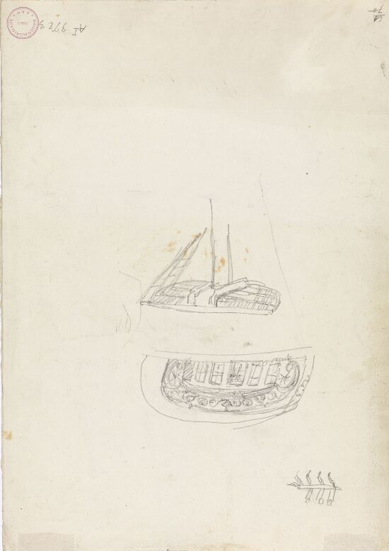 Akterspeil med dekor