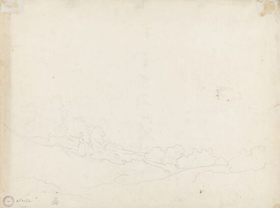 Landskap med to figurer