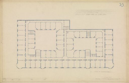 Sjøfartsbygningen. Plan av 3., 4. og 5. etasje.