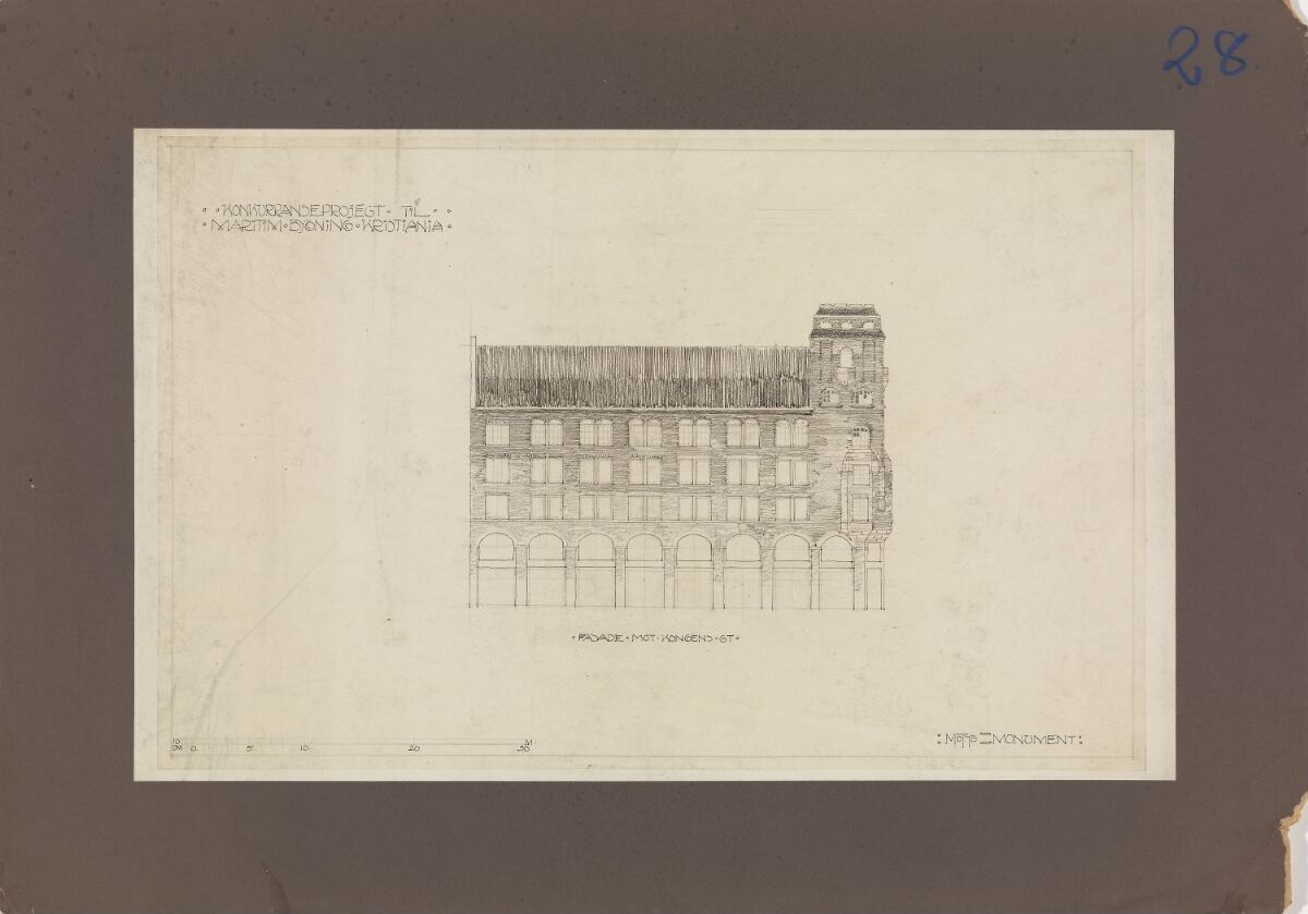 Arnstein Arneberg, Christiania Rederforbund, Monument. Maritim Building ...