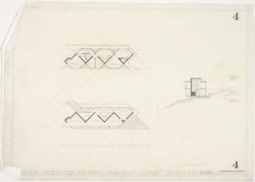 Villa A. Bødtker. Plan og snitt.