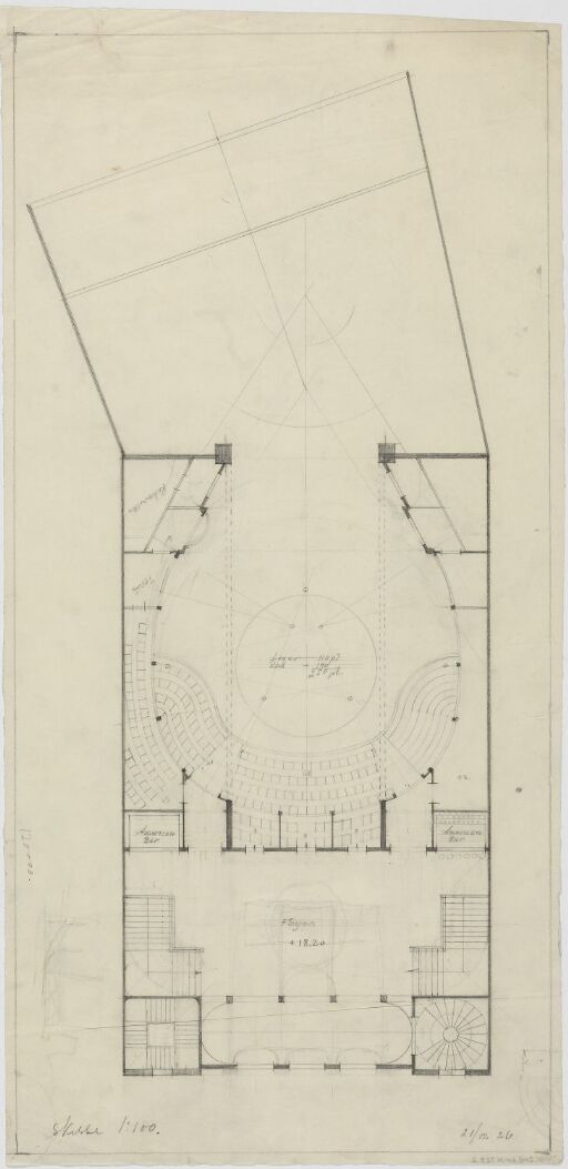Det Nye Teater. Plan av 1. etasje