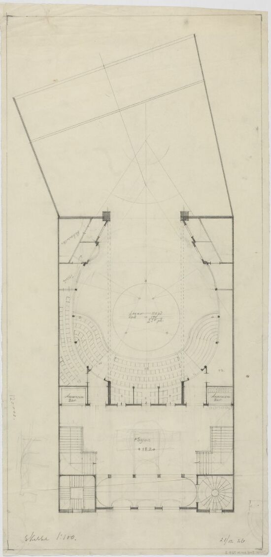 Det Nye Teater. Plan av 1. etasje