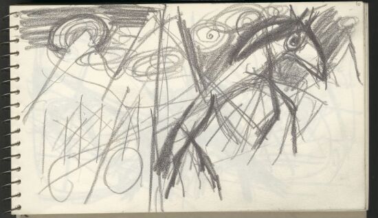 Hest med vogn i fjellandskap