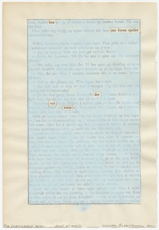 Han sto foran speilet det var tomt