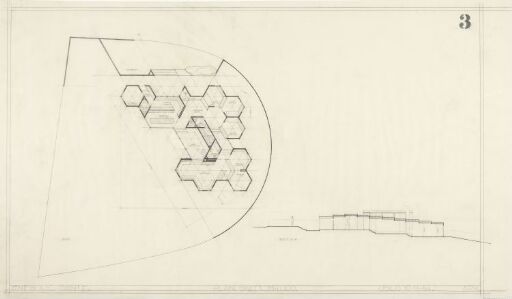 Villa Dante. Plan og snitt.