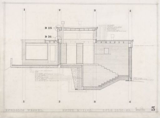 Villa Wessel. Snitt.