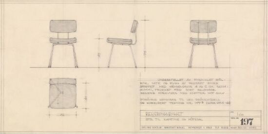 Regjeringsbygget, stol til kantine og mötesal