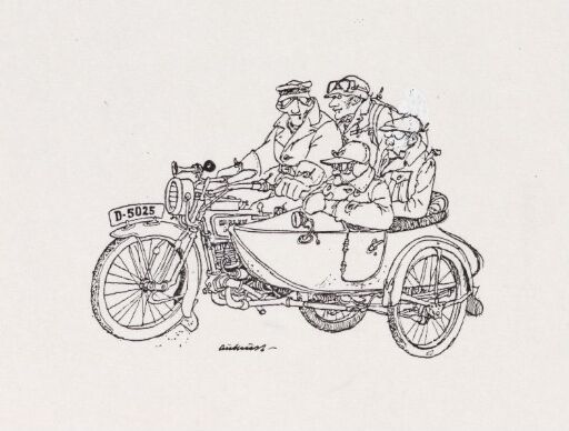 The Agronomists arriving on Harley Davidson