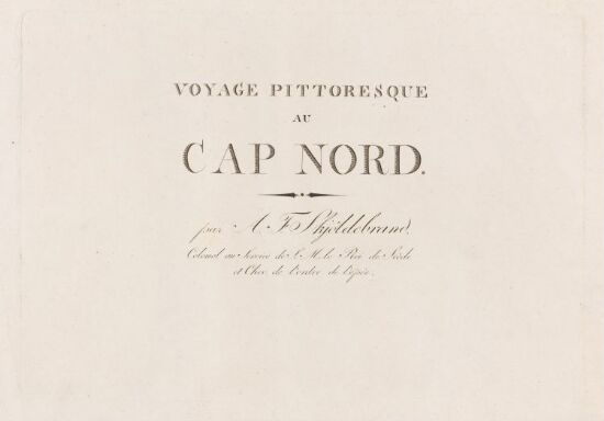 Voyage pittoresque au Cap Nord, tittelblad
