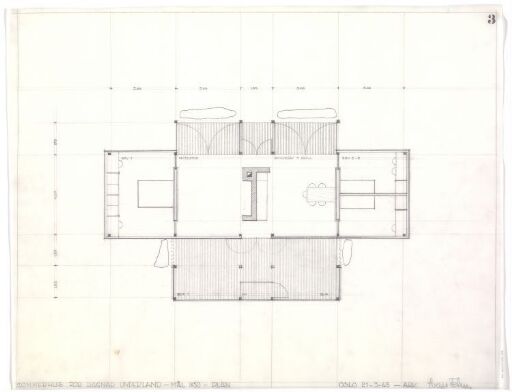 Sommerhus for Ragnar Underland. Plan