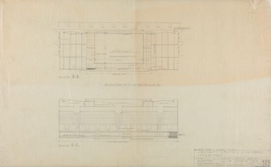 Sikkerhetsrådets sal, oppriss av øst- og vestvegg