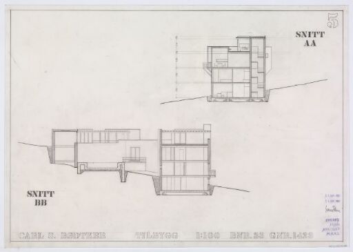 Villa C. Bødtker. Snitt
