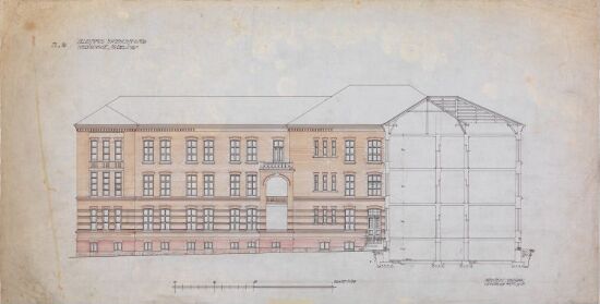 Ullevåls sykehusanlegg – Medisinsk avdeling og rekonvalesenshjem. Fasade og snitt