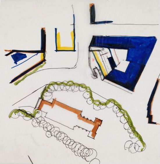 Norges banks avdeling i Stavanger. Situasjonsplan