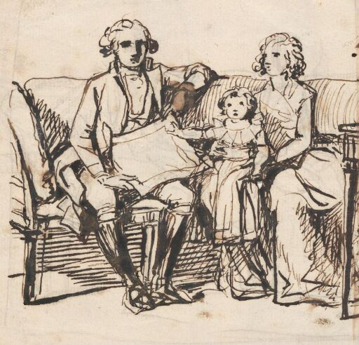 Studies for "Peder Anker, his Wife Anna Elisabeth, née Cold, and their Daughter Karen"