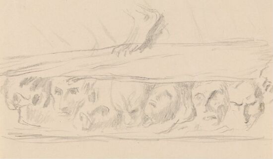 Åtte hoder under stein- eller jordflate, føtter over flaten