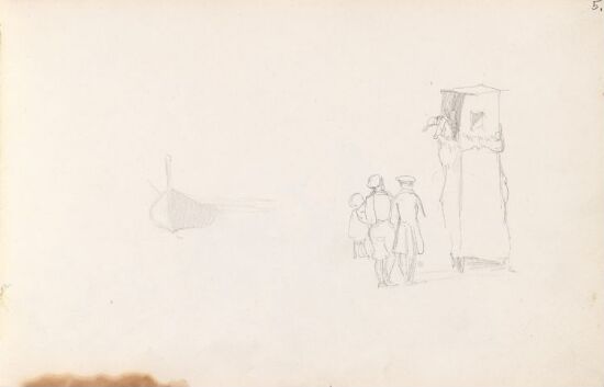 Båt på stranden; dukketeater