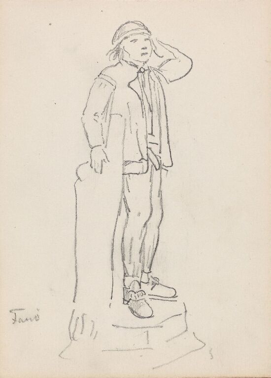 Mannsfigur i drakt fra Fanø