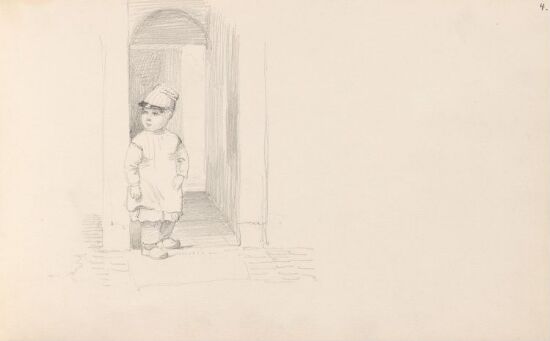 Guttebarn i døråpning