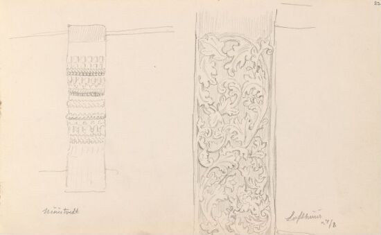 Dørstolpe, Hustveit; dørstolpe, Lofthus