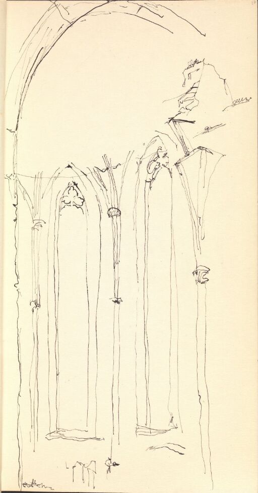 Studie av søylearkade