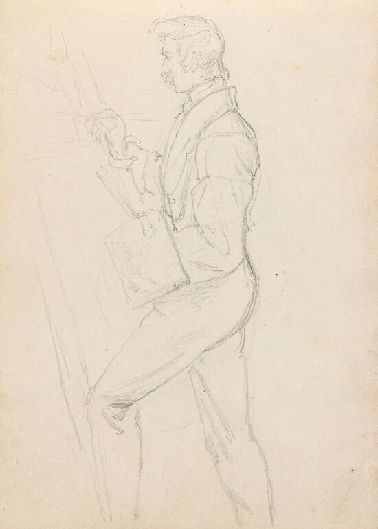 Portrett av kunstner med palett