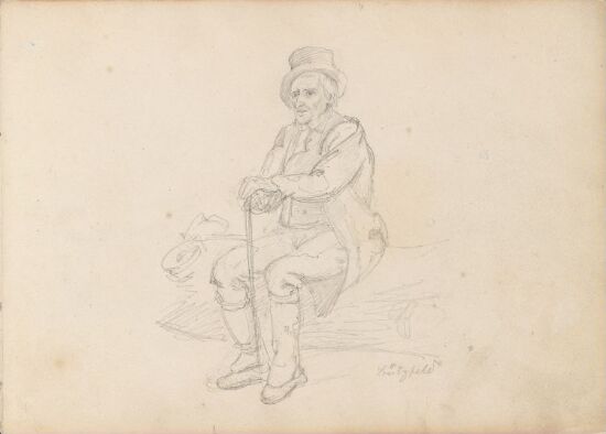 Sittende gammel mann, Pützfeld