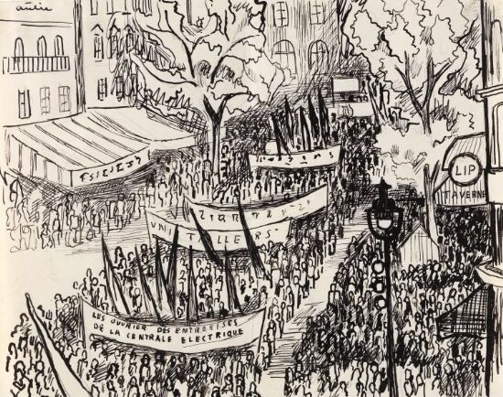 Arbeiderdemonstrasjonstog. 1. mai i Paris