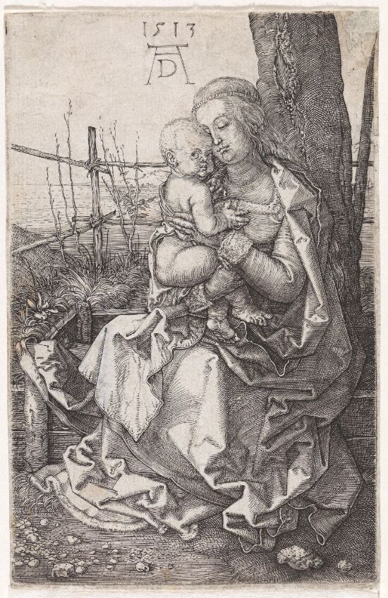 Maria med Jesusbarnet ved et tre