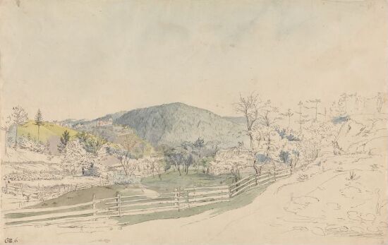 Utsikt mot borgruinen Gutenstein ved Wien