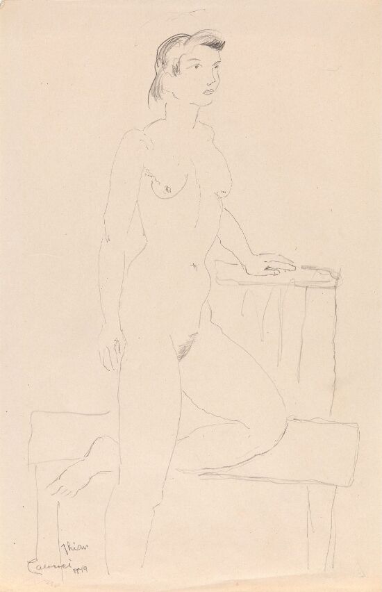 Stående kvinnelig akt, Colarossi