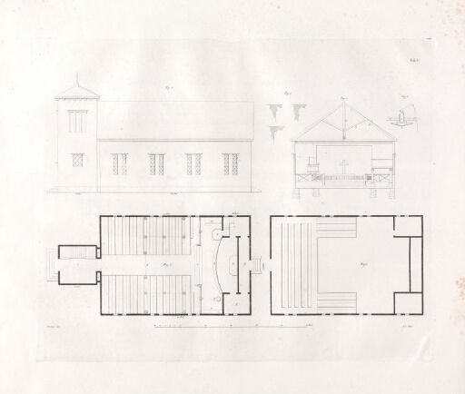 Designs for Church Buildings on the Norwegian Contryside. Plate 3