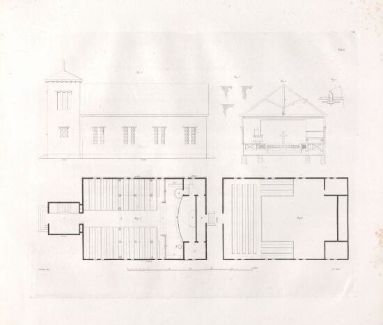 Designs for Church Buildings on the Norwegian Contryside. Plate 3