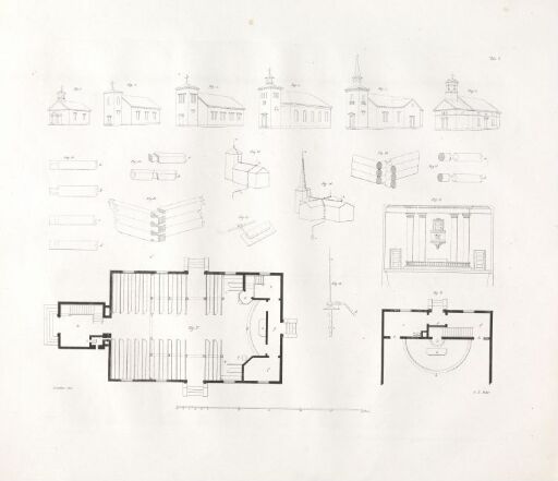 Designs for Church Buildings on the Norwegian Contryside. Plate 8