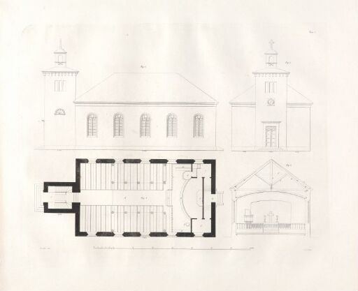 Designs for Church Buildings on the Norwegian Contryside. Plate 4