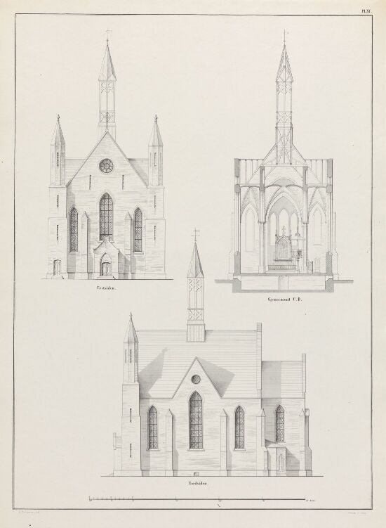 Mursteinkirke med 530 plasser