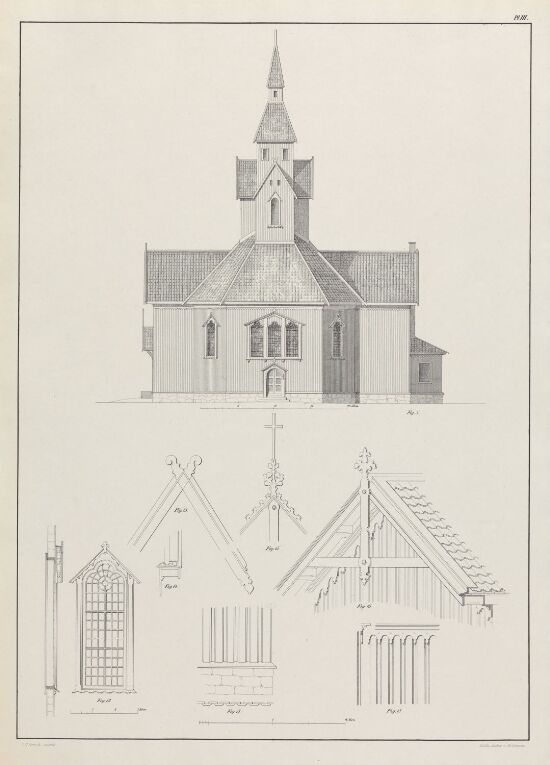 Kirke av tre med plass til 396 mennesker