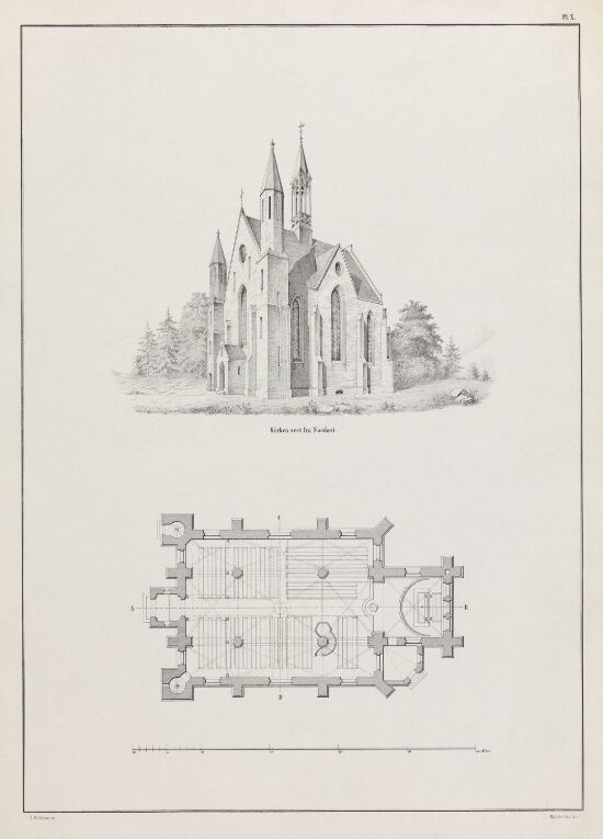 Mursteinkirke med 530 plasser