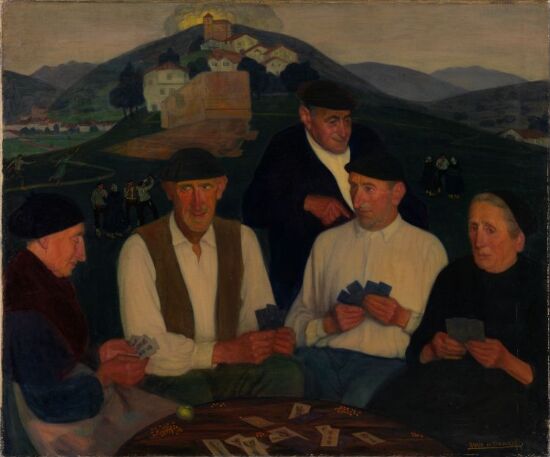 Kortspillende baskiske bønder