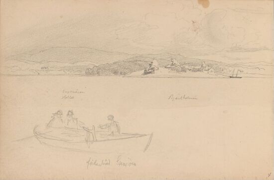 Voksenåsen, Holtet og Bjerkholmen; fiskebåt, Snarøya